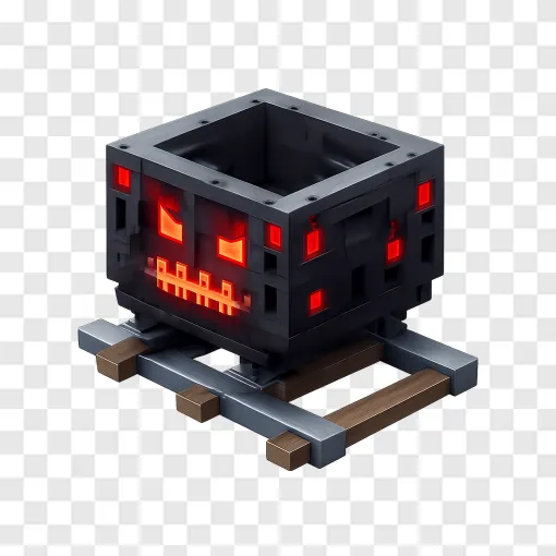 Minecraft Minecart PNG Gaming Graphic