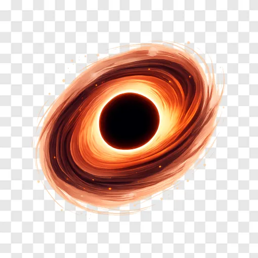 Glowing Black Hole PNG Element For Space Designs