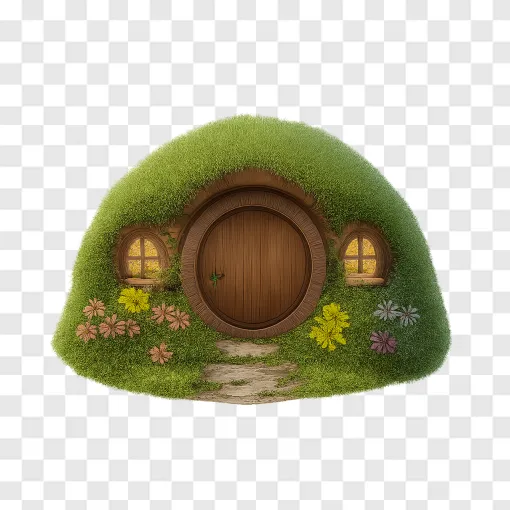 Cozy Hobbit House PNG Transparent Image