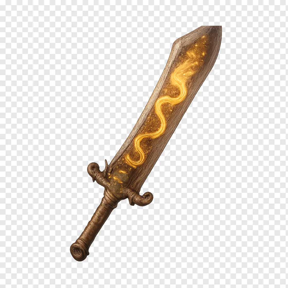 Fantasy Chinese Sword PNG Game Asset