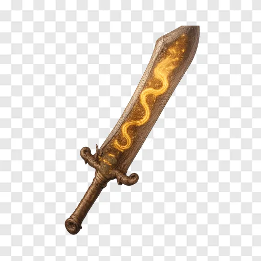 Fantasy Chinese Sword PNG Game Asset