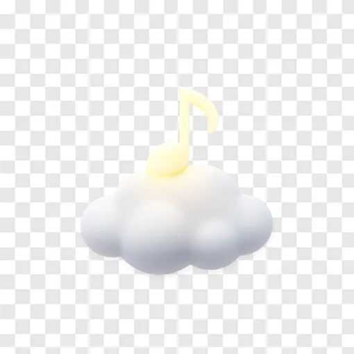 Peaceful Clouds And Music Note PNG