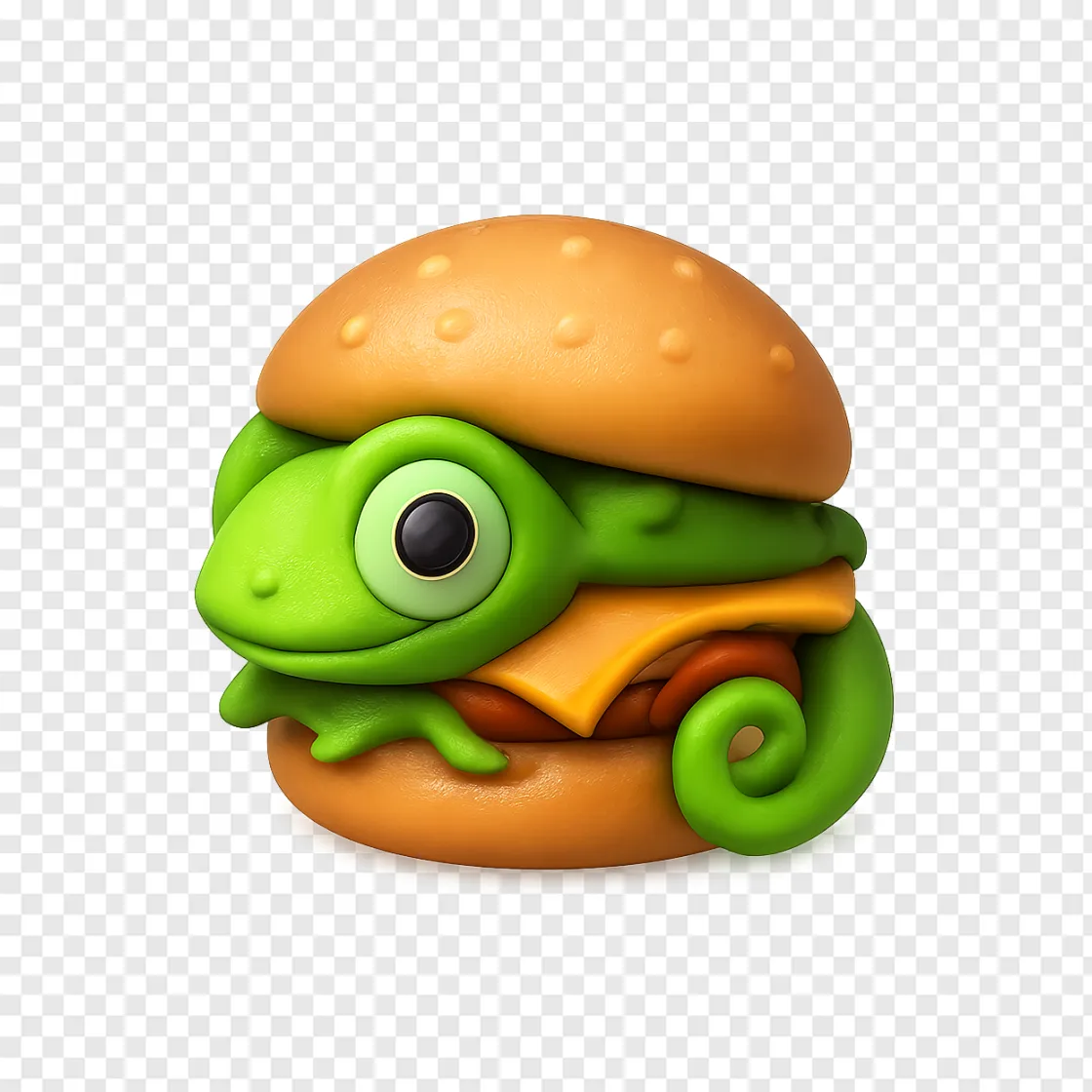 Chameleon Fast Food PNG Clipart For Gaming Designs