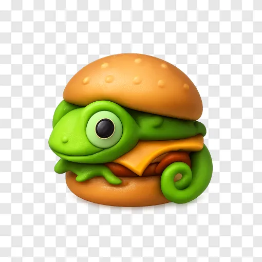 Chameleon Fast Food PNG Clipart For Gaming Designs
