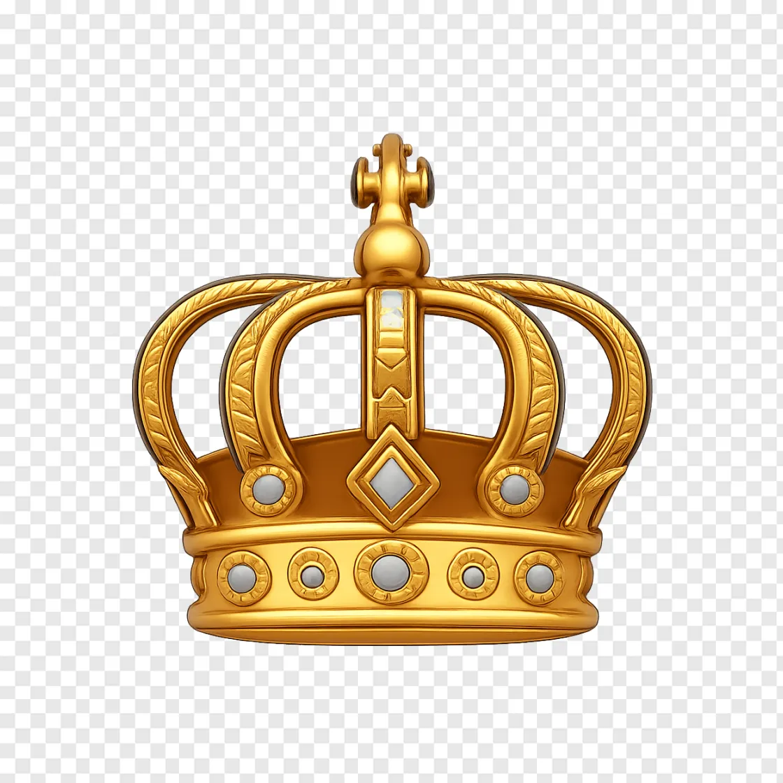 Golden Crown K-Pop Style PNG Image