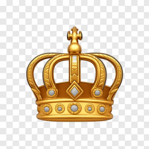 Golden Crown K-Pop Style PNG Image