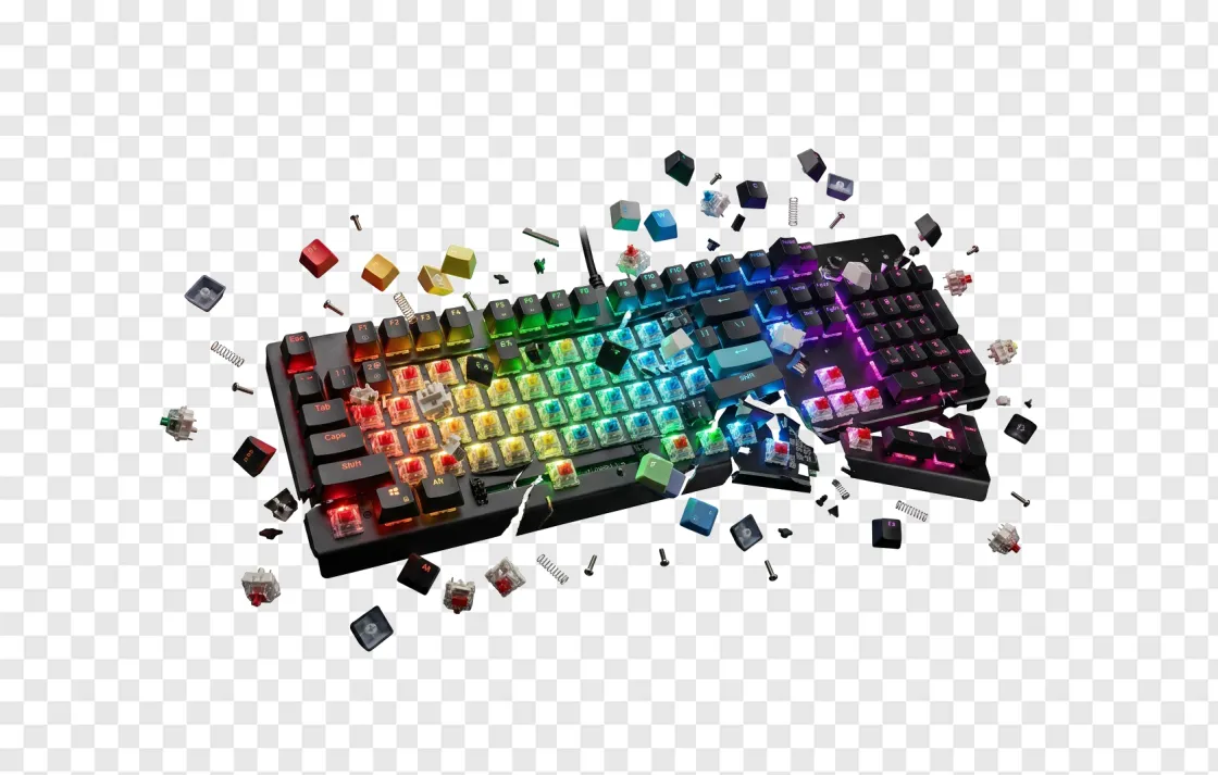 Broken Mechanical Keyboard PNG Image For Free Download