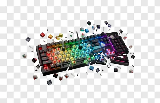 Broken Mechanical Keyboard PNG Image For Free Download