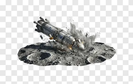 Spacecraft Moon Impact PNG Transparent Image