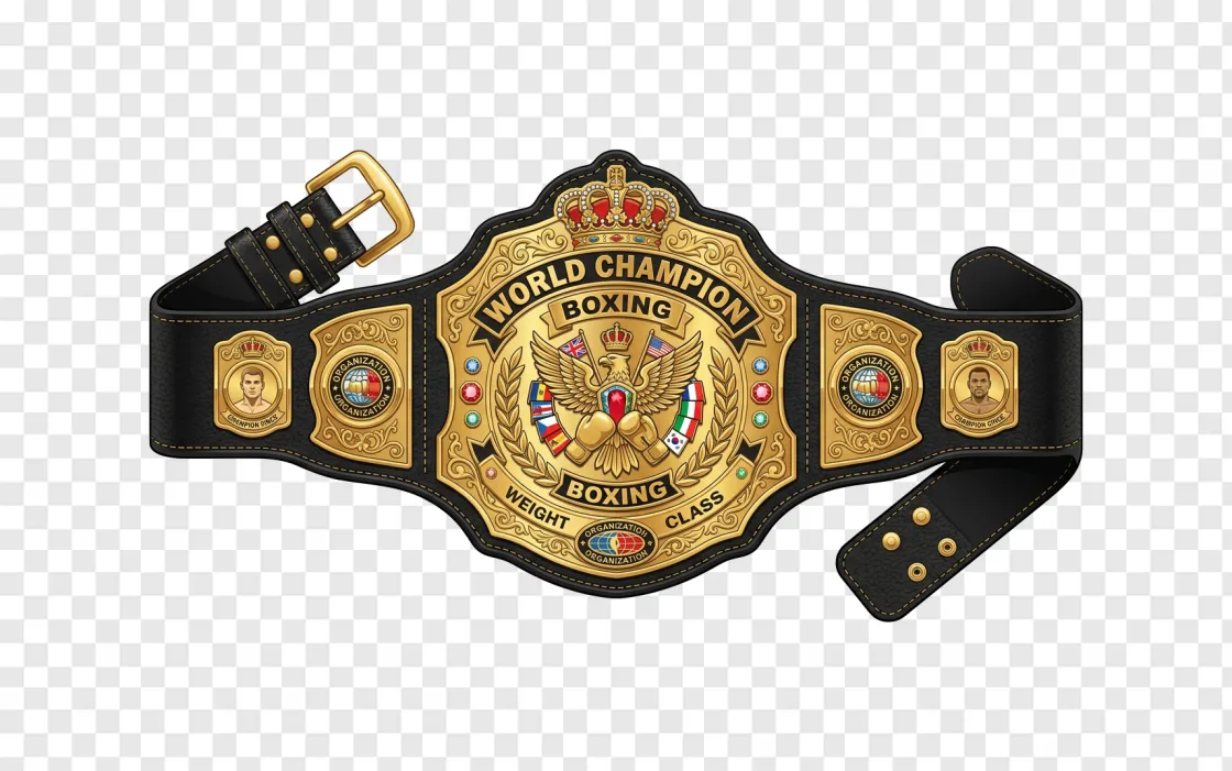Golden Boxing Belt PNG Transparent Image