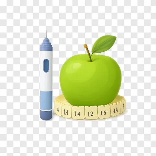 GLP-1 Weight Loss Medical Concept PNG
