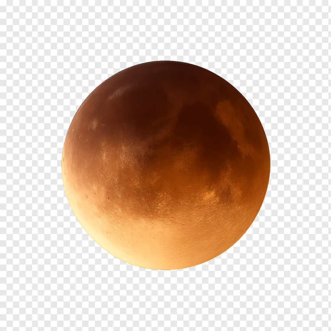 Partial Lunar Eclipse Transparent PNG Image
