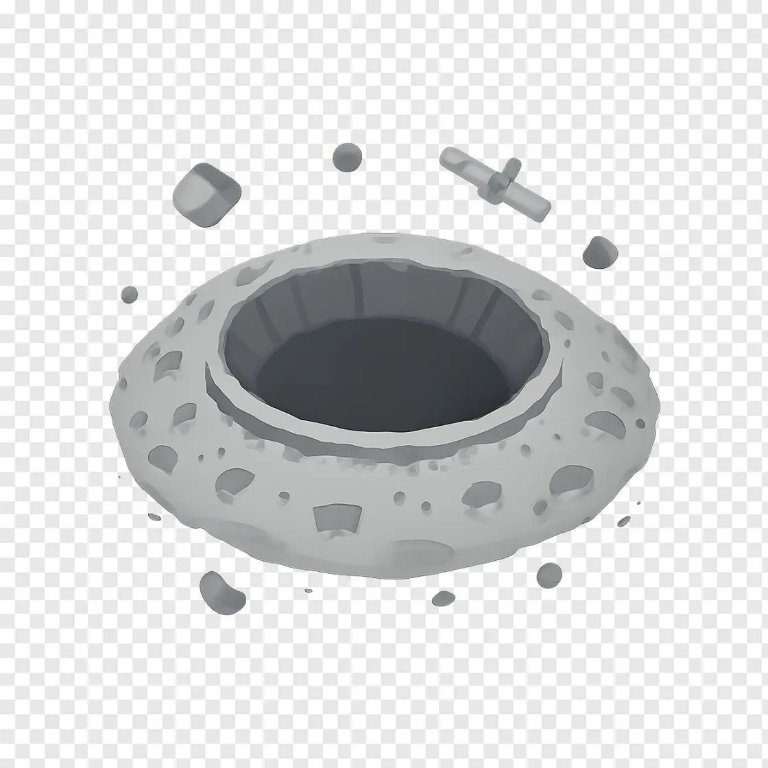 Moon Crater PNG Image For Space Designs