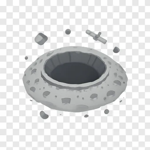 Moon Crater PNG Image For Space Designs