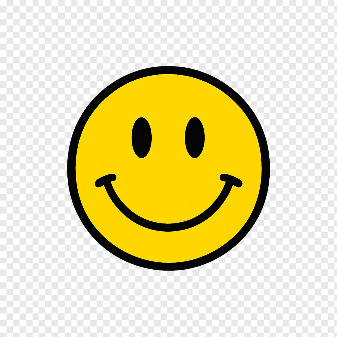Bright Yellow Smiley Face PNG Transparent Image