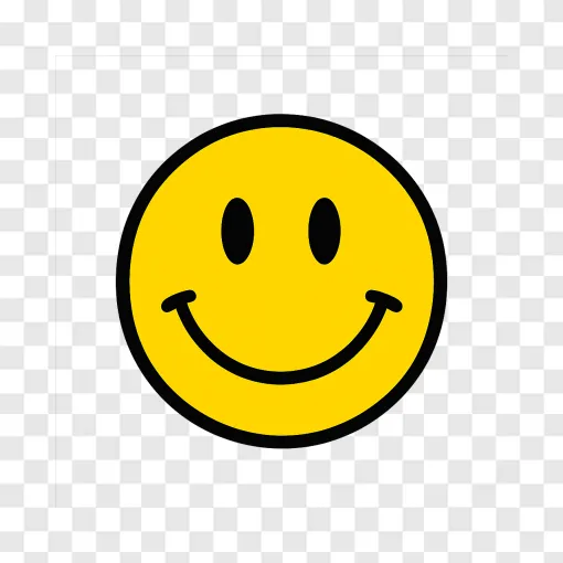 Bright Yellow Smiley Face PNG Transparent Image