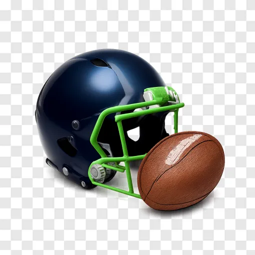 Seattle Seahawks Football Helmet PNG Image