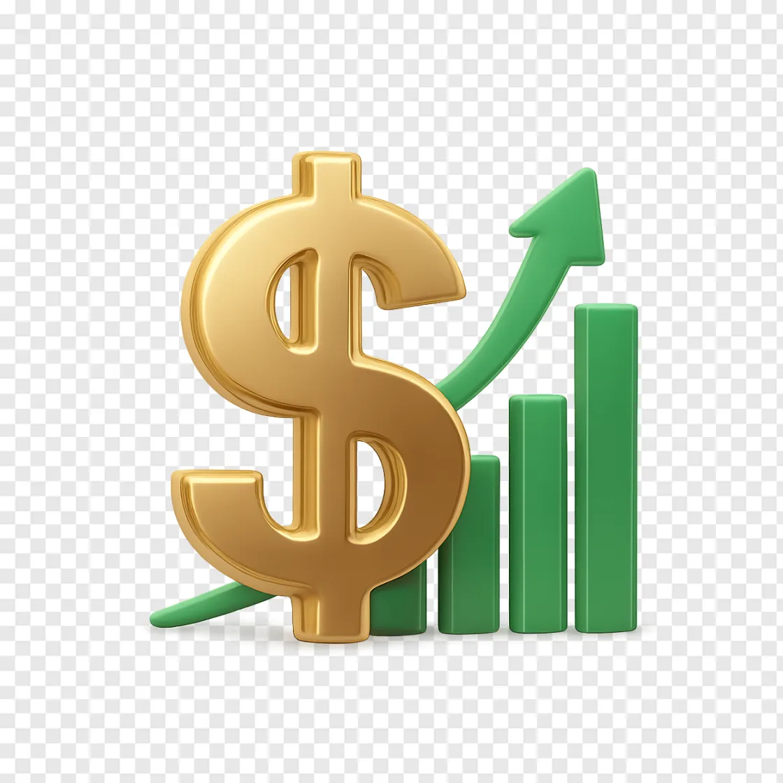 Stock Market Growth And Financial Trends PNG