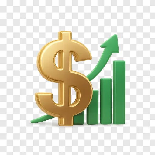 Stock Market Growth And Financial Trends PNG