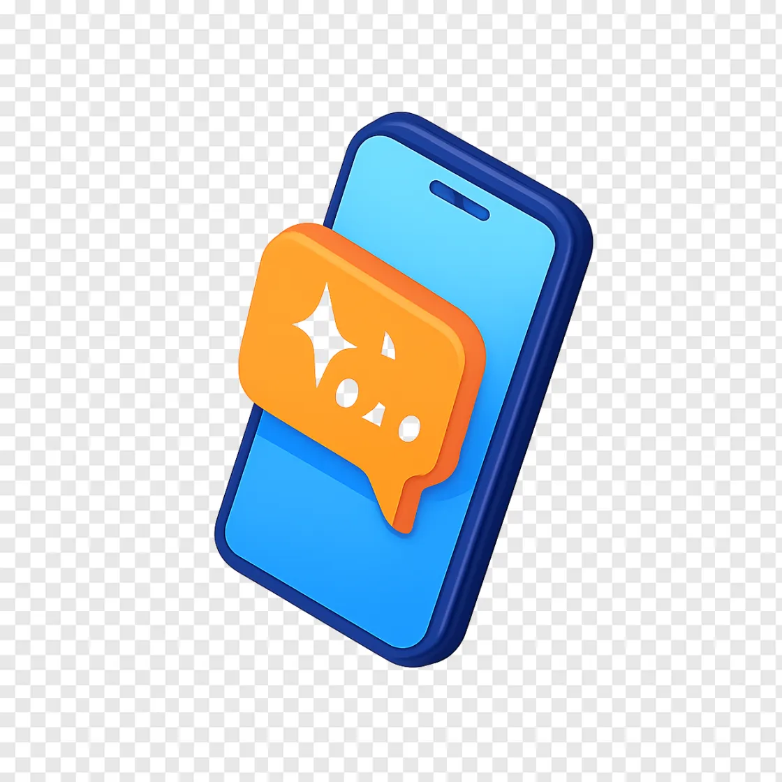 AI Messaging And Chatbot PNG Icon For Tech Designs