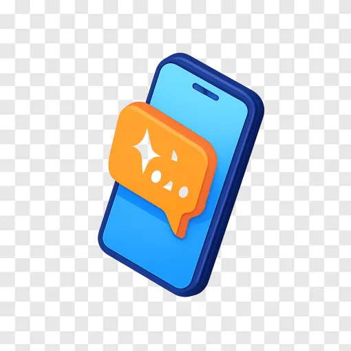 AI Messaging And Chatbot PNG Icon For Tech Designs