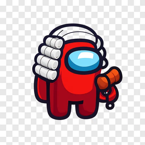 Among Us Judge Role PNG Sticker For Content Creators