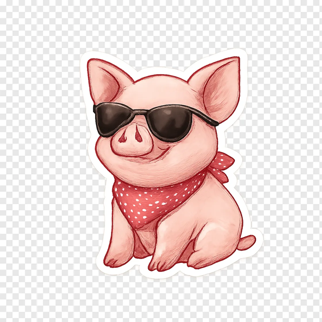 Cute Pig PNG Transparent Background