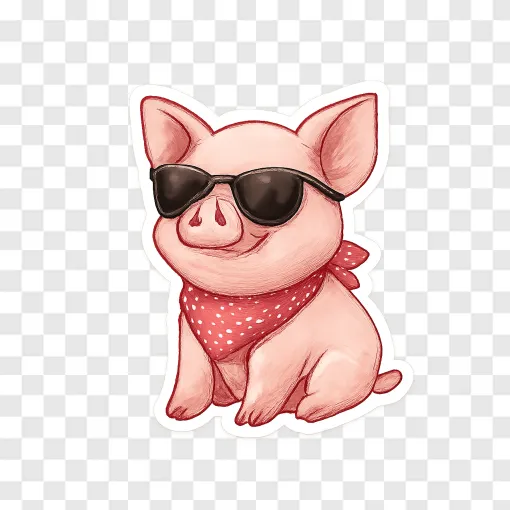 Cute Pig PNG Transparent Background