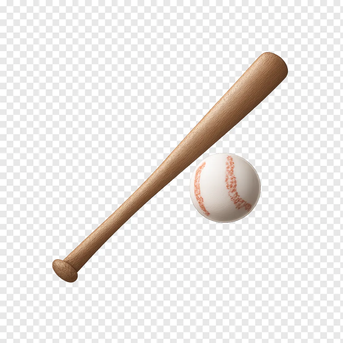 Baseball Bat And Ball PNG Transparent Image