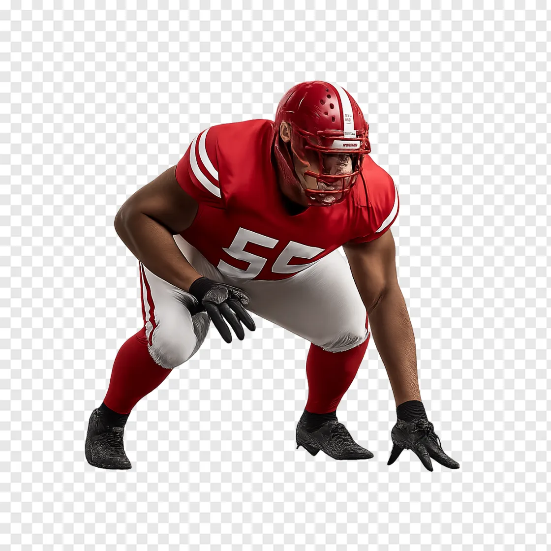 American Football Defensive Player PNG Image