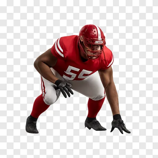 American Football Defensive Player PNG Image