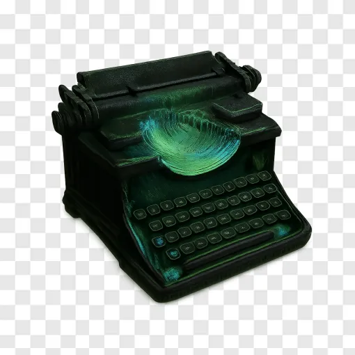 Vintage Horror Game Typewriter PNG