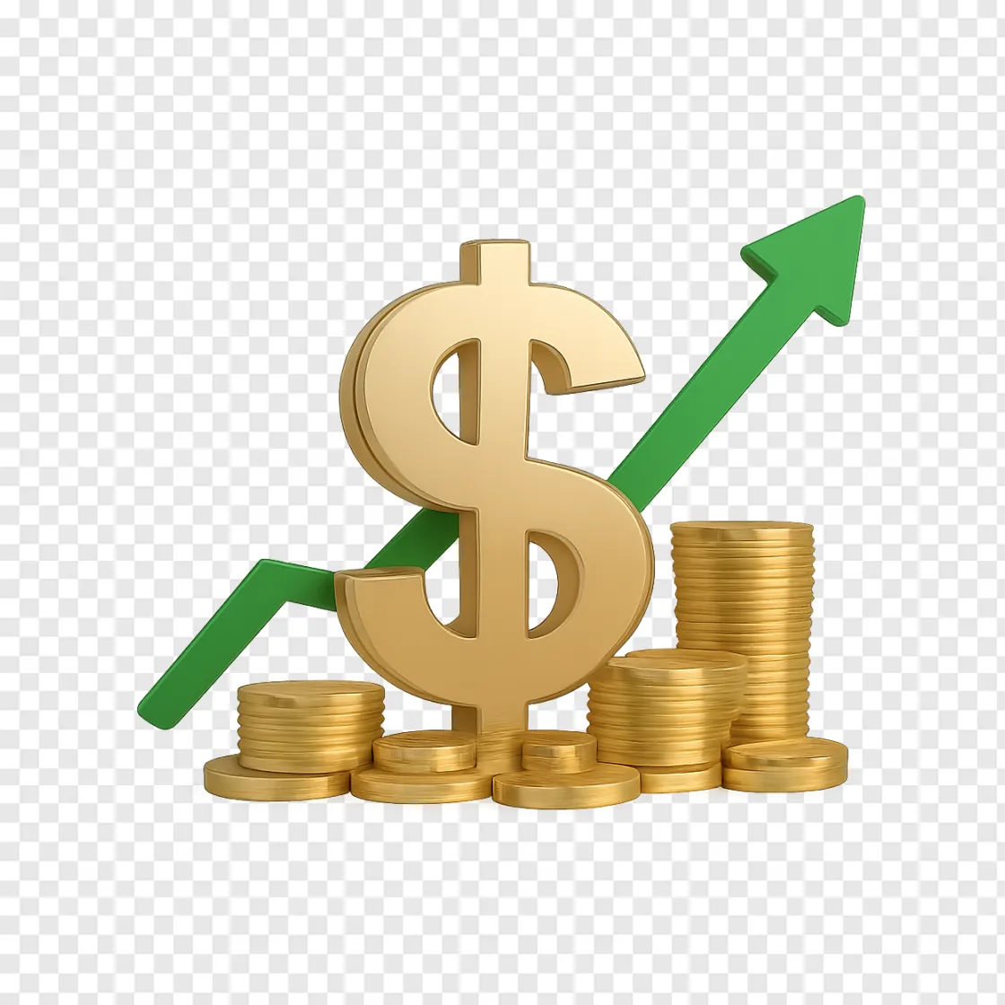 US Dollar And Inflation PNG Concept For Financial Presentations