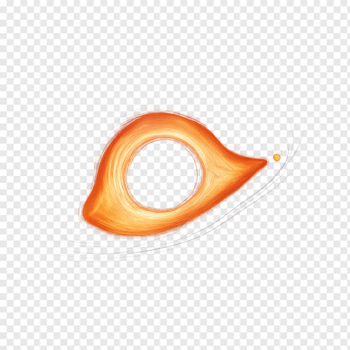 Black Hole And Orbiting Star PNG Transparent Image