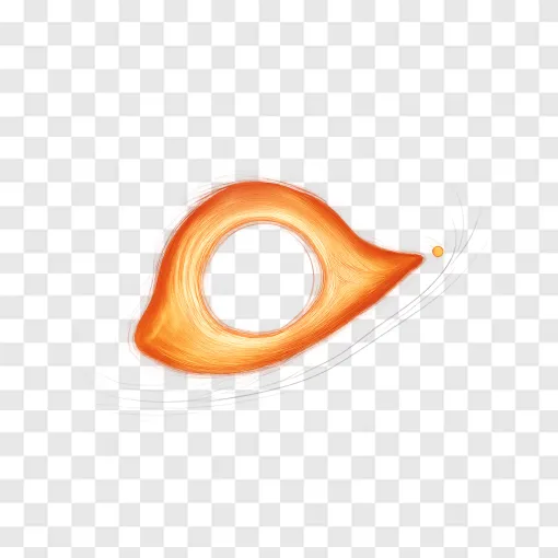 Black Hole And Orbiting Star PNG Transparent Image