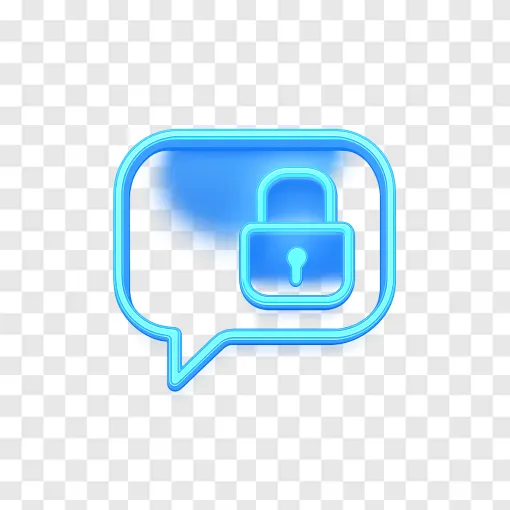 AI Messaging Security PNG Icon For Tech Designs