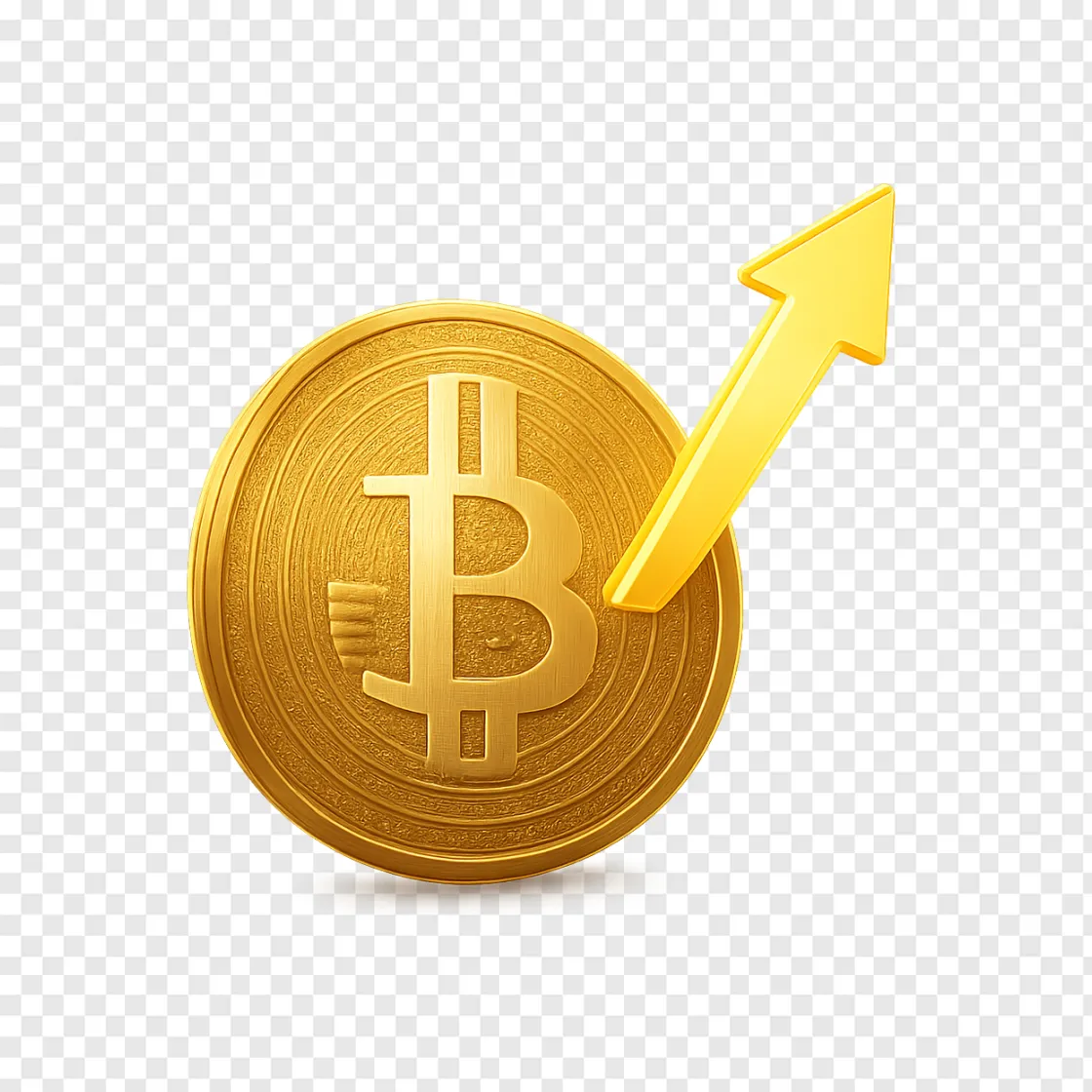 Bitcoin Gold Coin PNG Transparent Background