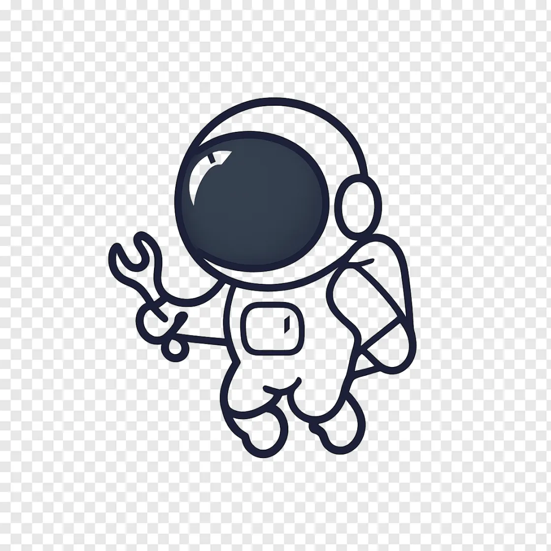 Floating Astronaut PNG Transparent Background