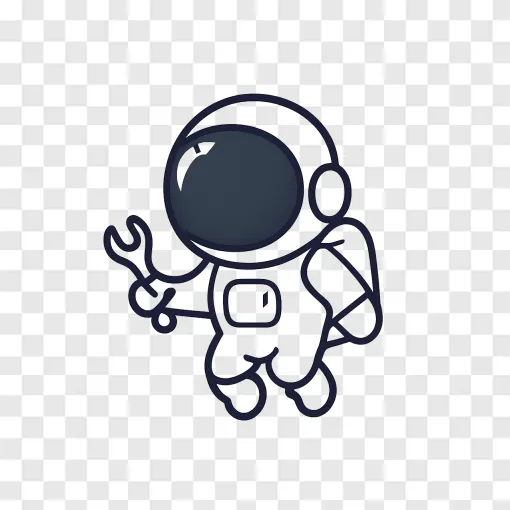 Floating Astronaut PNG Transparent Background