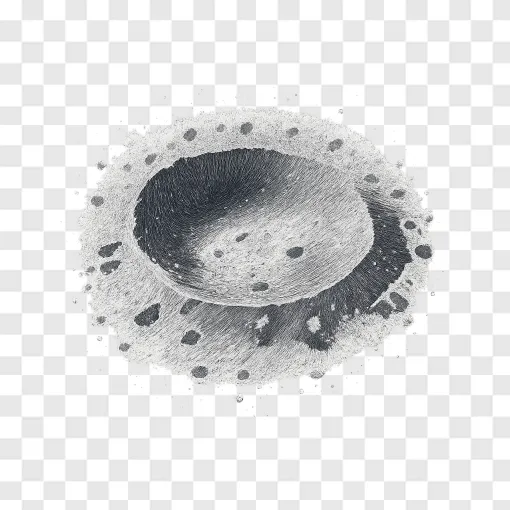 Moon Crater PNG Image For Space Designs