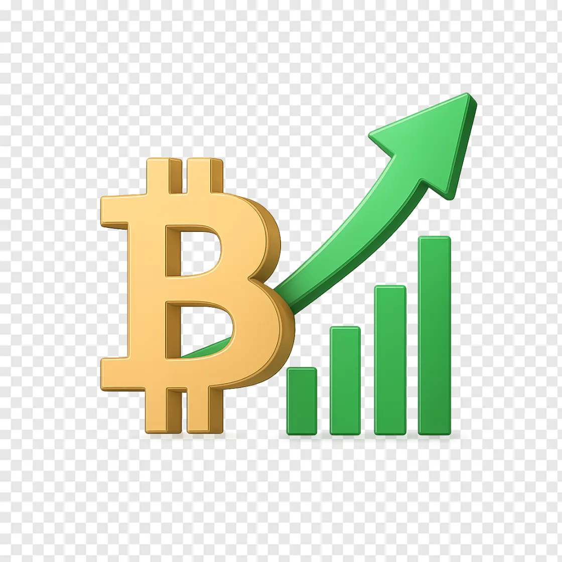 Bitcoin And Stock Market Chart PNG For Financial Designs