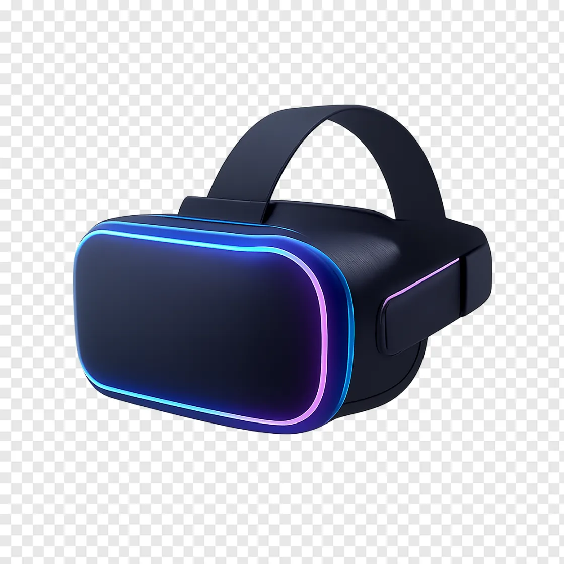 Futuristic VR Headset PNG Transparent Background