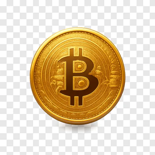 Golden Bitcoin Cryptocurrency PNG Image For Free Download