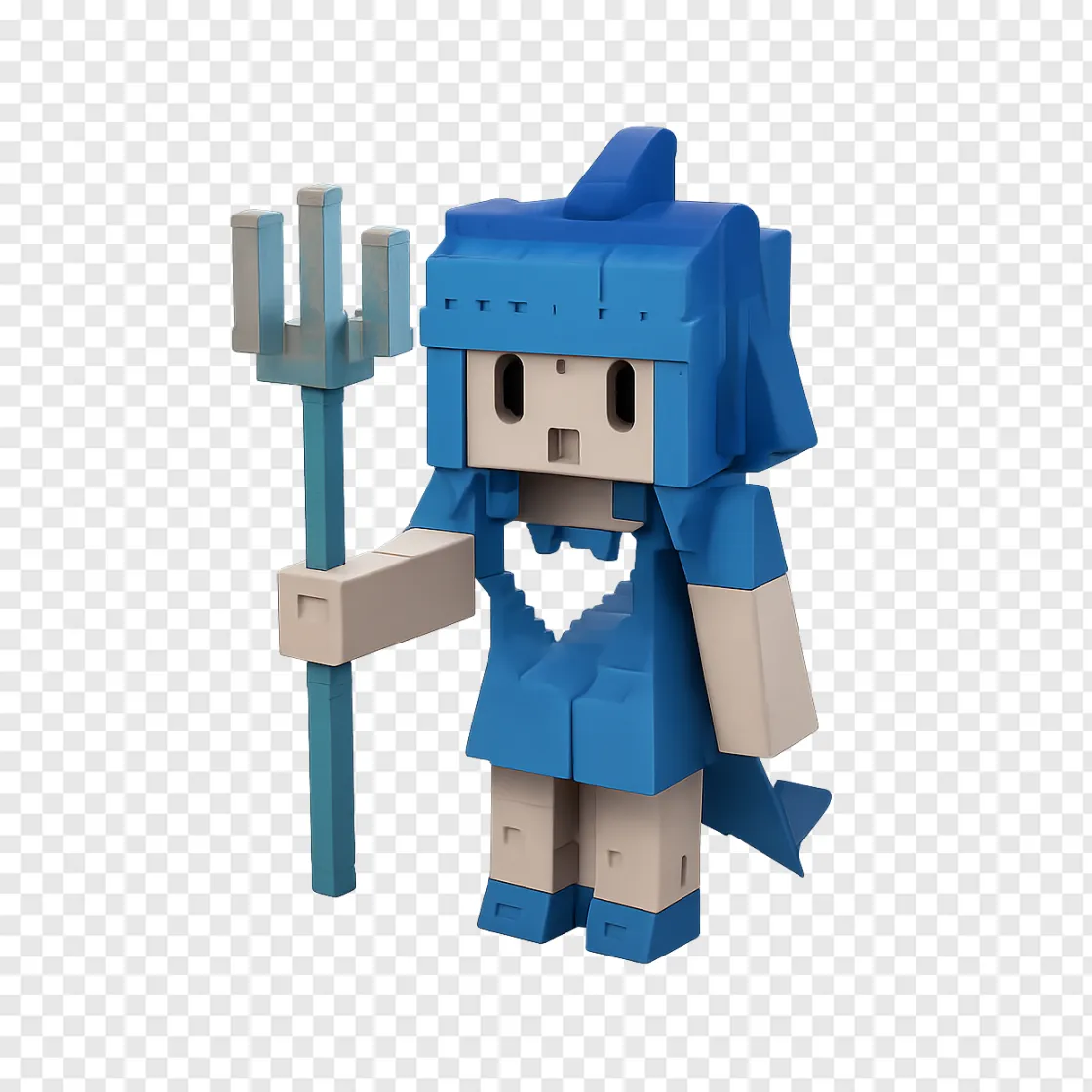 Shark Girl Minecraft PNG Sticker