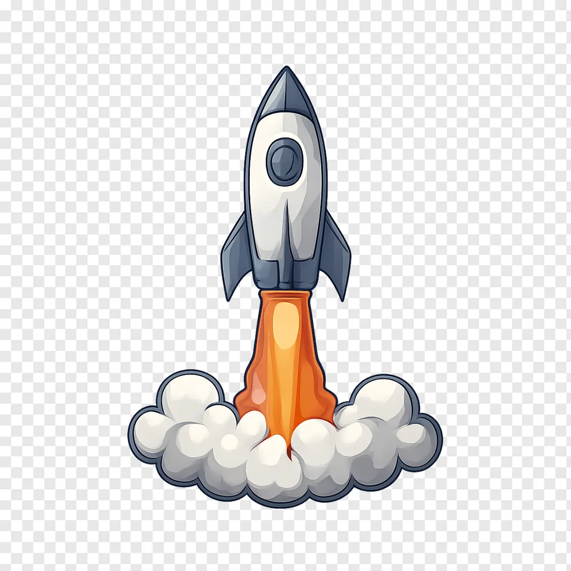 Space Rocket Launch PNG Transparent Background
