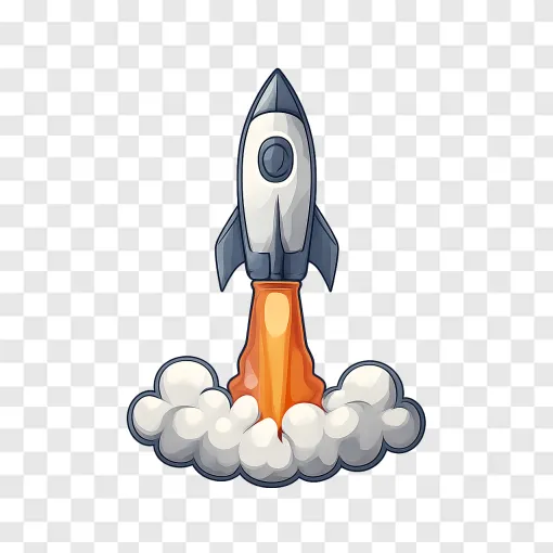 Space Rocket Launch PNG Transparent Background