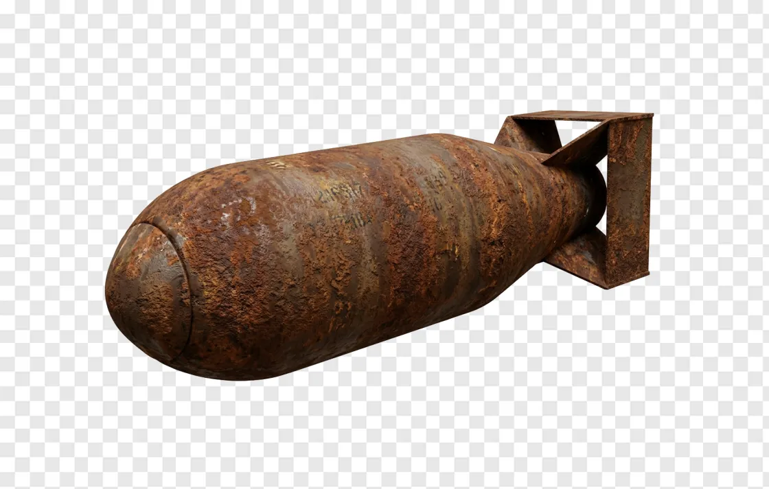 Vintage Military Bomb PNG Image