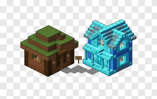 Minecraft House PNG Transparent Background
