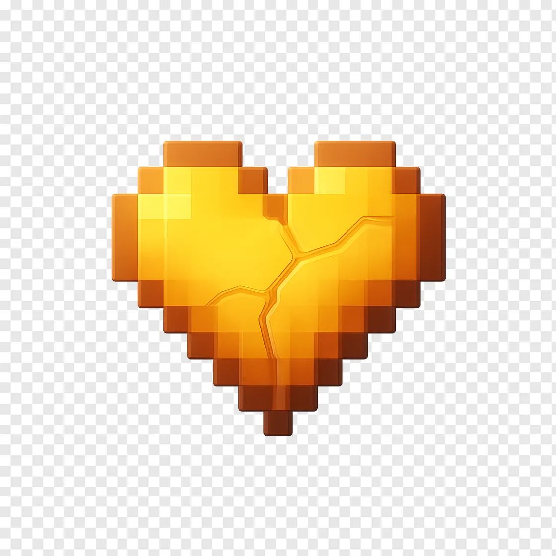Minecraft Hardcore Heart PNG Transparent Image