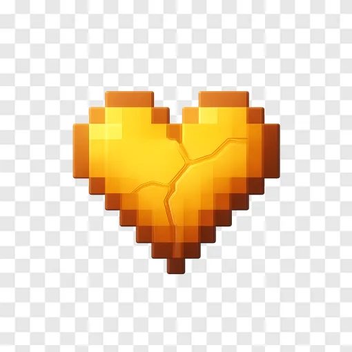 Minecraft Hardcore Heart PNG Transparent Image